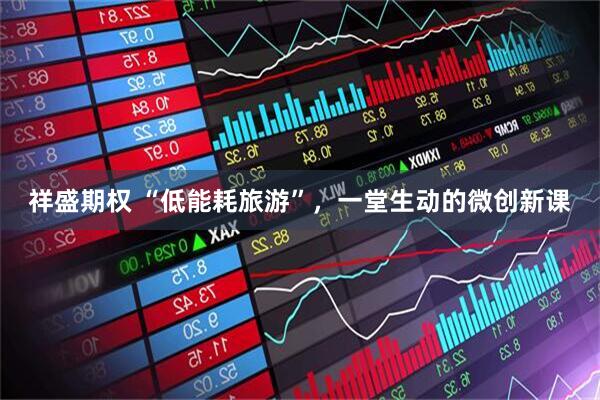 祥盛期权 “低能耗旅游”，一堂生动的微创新课