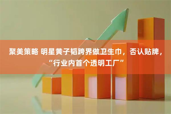 聚美策略 明星黄子韬跨界做卫生巾，否认贴牌，“行业内首个透明工厂”