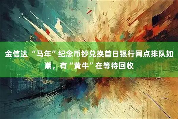 金信达 “马年”纪念币钞兑换首日银行网点排队如潮，有“黄牛”在等待回收